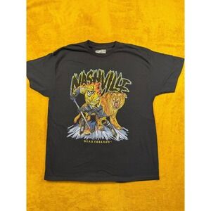 Dead Threads Nashville Hockey Skeleton Lion Graphic T Shirt XL Black Mens
